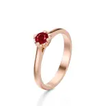 Pierścionek z różowego złota z rubinem AJPZ_012 Pierścionek z różowego złota z rubinem AJPZ_012